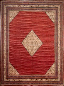 Mir Tappeto 380 x 290 Rosso (Iran) Annodato A Mano