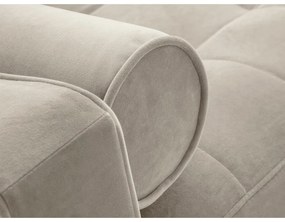 Divano letto in velluto beige Santo - Milo Casa