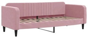 Letto da giorno rosa 80x200 cm in velluto