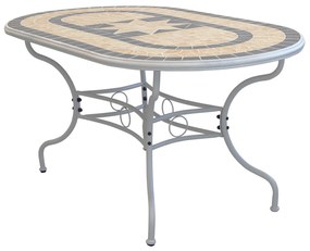 VENTUS - tavolo da giardino in ferro con piano in mosaico