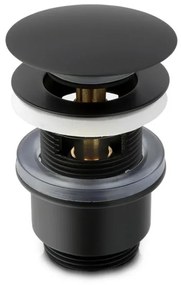 Miscelatore bidet nero opaco in acciaio con piletta click clack York