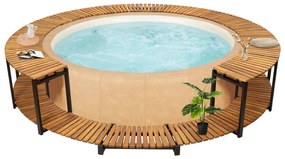 Bordo Per Spa 273x53 Cm İn Legno Massello Dacacia /