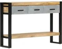 Tavolo Consolle 110x30x76 cm in Legno Massello Grezzo di Mangocod mxl 102248