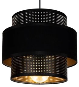 Lampadario a sospensione con filo NESS 2xE27/60W/230V nero