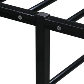 Giroletto nero in metallo 90x200 cm