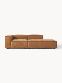 Chaise longue componibile in pelle Lennon