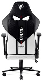 Sedia Da Gaming Diablo X-Player 2.0 In Materiale King Size: Bianco-Nero