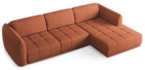 Divano angolare arancione (con penisola a destra) Hoku – Makamii