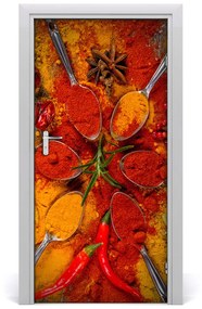 Adesivo per porta interna Spezie 85x205 cm