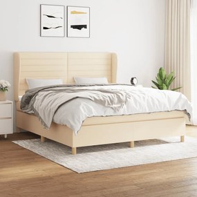 Giroletto A Molle Con Materasso Crema 160x200 Cm İn Tessuto /
