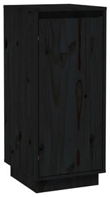 Credenze 2 pz nere 31,5x34x75 cm in legno massello di pino