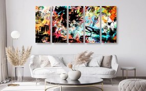 Quadri 5 pezzi – Arte unica di graffiti