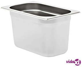 vidaXL Contenitori Gastronorm 4 pz GN 1/4 150 mm in Acciaio Inox