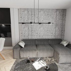 Lampadario a sospensione con filo SORA 4xGX53/12W/230V nero