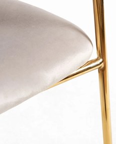 Sedia Moniel Golden Velluto - Grigio
