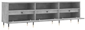 Mobile TV Grigio Cemento 150x30x44,5 cm Legno Multistrato