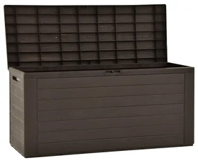 Baule da giardino marrone 116x44x55 cm