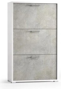 Scarpiera 3 ante singola profondità L 67 x H 112 x P 28 cm 18 paia, grigio