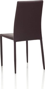 Set 4 Sedie 43,5x46,5x90,5 cm in Similpelle Marrone...