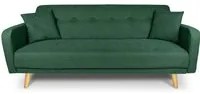 Divano letto clic clac in tessuto vellutato, divano 3 posti mod. Henry - Colore: Verde abete - DL-HE38FBC