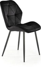 Sedia K453 velluto nero