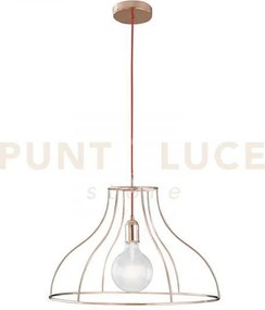 Lampadario a sospensione frida oro rosa e rosso 1 luce attacco e27 ...