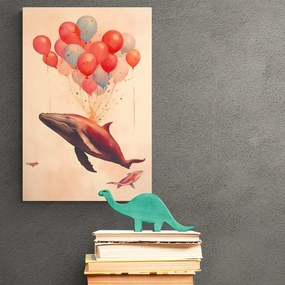 Stampa su tela – Balena sognante con palloncini