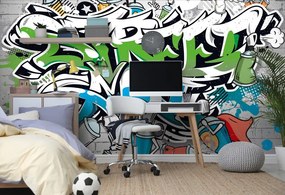 Carta da parati – Scritta Street Art allegra con spray