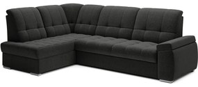 Divano angolare grigio scuro allungabile/con contenitore (con penisola a sinistra/a L) Sado – ELTAP
