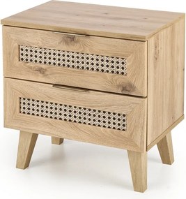 Comodino Borneo SN-1 in rovere artigianale/nero