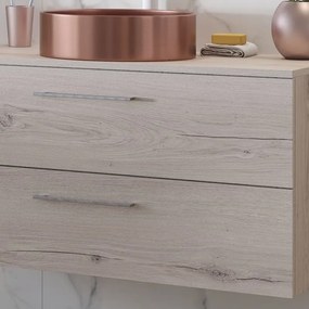 Mobile bagno sospeso da 100 cm due cassetti soft close EL-100P - KAMALU