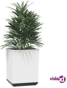 vidaXL Fioriere 2 pz Bianche 30x30x37 cm in Polipropilene