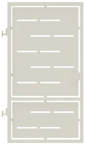 Cancello elettrico Privacy in ferro, apertura a sinistra, L 104.5, H 180 cm, di colore bianco