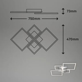 Plafoniera dimmerabile LED/42W/230V 3000K cromo satinato