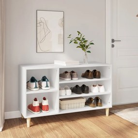 Scarpiera Bianca 102x36x60 Cm İn Legno Multistrato /