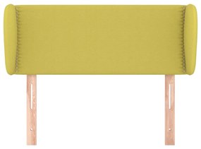Testiera ad orecchio verde 83 x 23 x 78/88 cm in similpelle