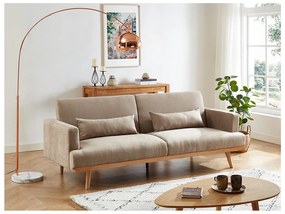 Divano letto 3 posti clic clac in Tessuto Beige - ESME