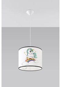 Sollux SL.1412 - Lampadario a sospensione per bambini UNICORN 1xE27/15W/230V diametro 30 cm