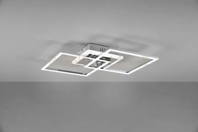 Venida plafoniera led 25w 3000lm, 4000k doppio quadrato cromato con...