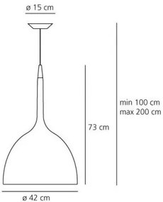 Artemide castore calice 42 sospensione