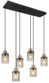 Globo 15707-6H - Lampadario a sospensione con filo REID 6xE27/15W/230V