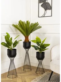 Vaso da fiori in metallo LOFT 68x20 cm nero