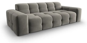 Divano in velluto grigio 222 cm Kendal - Micadoni Home
