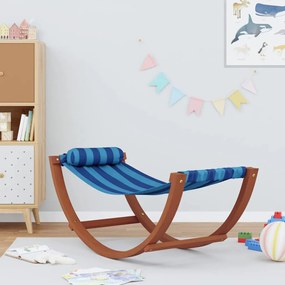 Amaca A Dondolo Per Bambini A Righe Blu İn Tessuto /