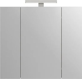 Specchiera bagno 80 cm a tre ante in rovere naturale | LAC-EFESTO-80 - KAMALU