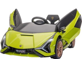 Macchina Elettrica per Bambini 12V con Licenza Lamborghini Sian FKP 37 Verde...
