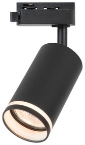 Faretto per sistema a binario monofase PIPE 1xGU10/10W/230V nero