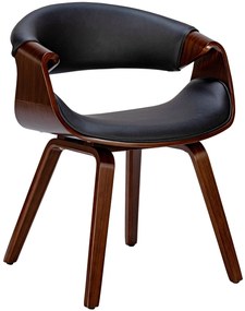 Sedia Da Pranzo Foley: Comfort E Stile İn Uno. / Walnuss/schwarz / Kunstleder