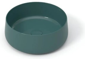 Lavabo da appoggio OLYMPIA CERAMICA tondo in ceramica verde piletta non inclusa