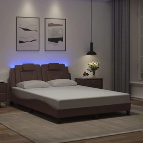 Giroletto Con Luci Led Marrone 140x190 Cm İn Similpelle /